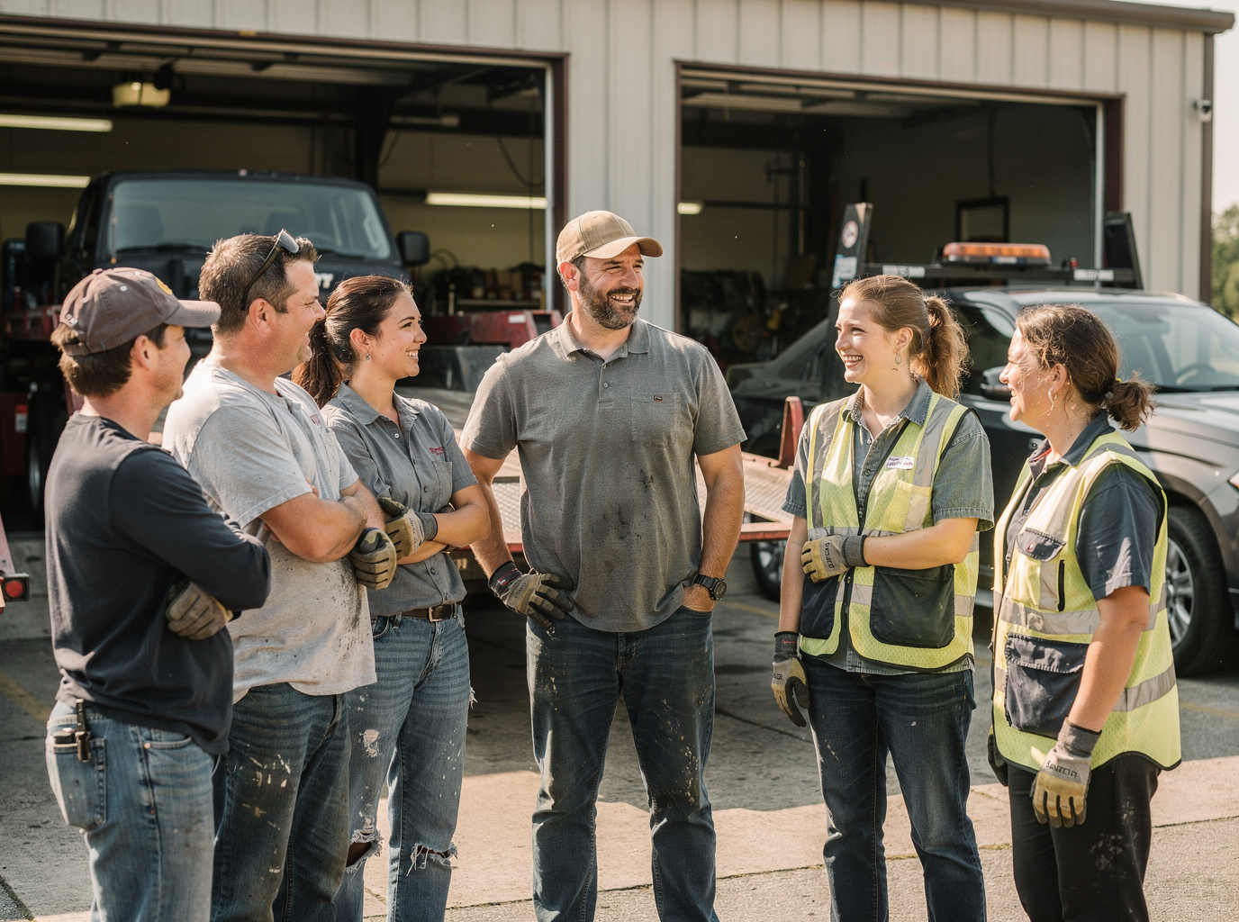 The Quantum Auto Transport team at work in Highland Park